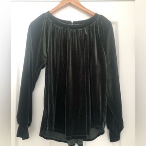 Chic Velvet Forest Blouse